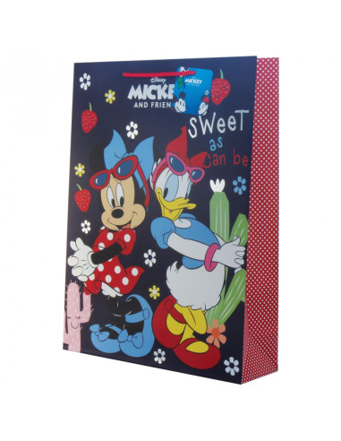 Торбичка подаръчна 33x10x45 см, картон 210 г/м2, Mickey/Minnie Foil