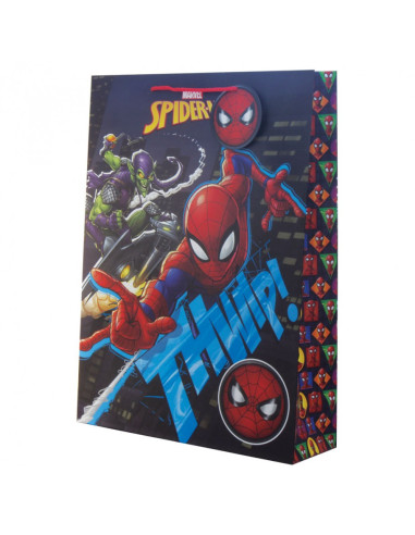 Торбичка подаръчна 33x10x45 см, картон 210 г/м2, Spiderman